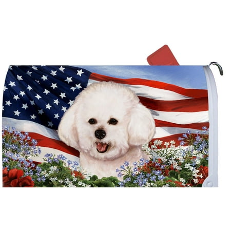Bichon Frise - Best of Breed Patriotic I Dog Breed Mail Box (Best Overnight Mail Service)