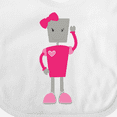 thumbnail image 4 of Inktastic Cute Robot, Funny Robot, Girl Robot, Pink Robot Girls Baby Bib, 4 of 4