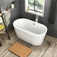 thumbnail image 4 of Woodbridge 67" Freestanding Bathtub Acrylic with Brushed Nickel Overflow and Drain, B-0002, 4 of 17