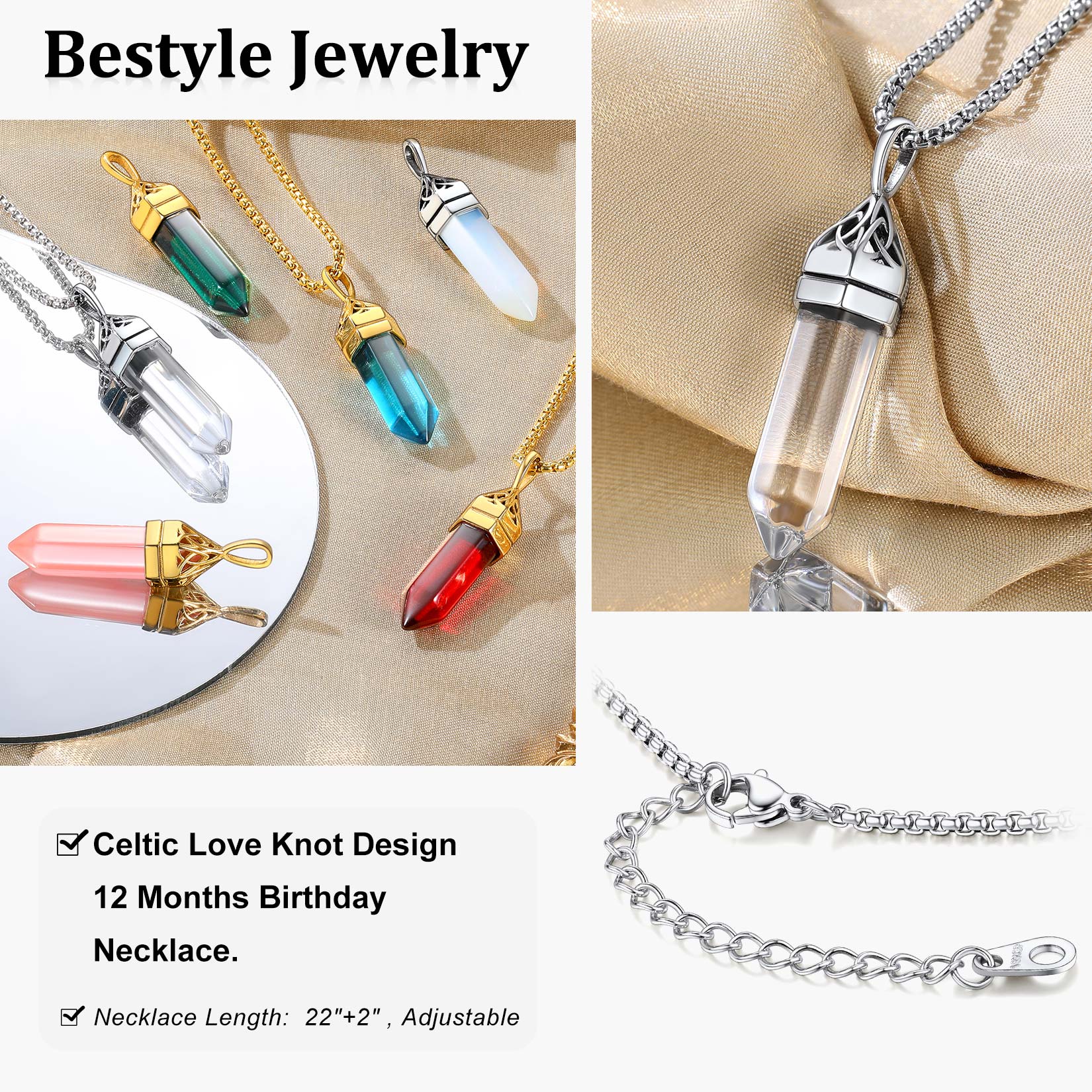 SUE'S SECRET Collana Triangolo Con Cristallo E Zirconi – Gioiello Femminile Potente, Regalo Per Lei