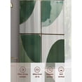thumbnail image 6 of Minimalist Art Sheer Curtains 63 Inches Long 2 Panels Abstract Green Color Block Light Filtering Semi Sheer Window Curtains Drapes for Bedroom Living Room 52"x63", 6 of 7