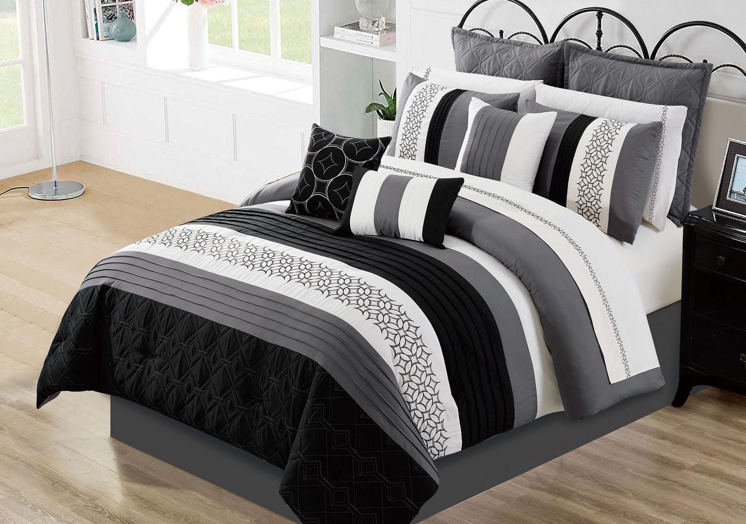 Safdie & Co. Wov Maddox 7PC King Comforter Set