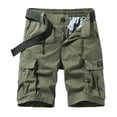 thumbnail image 2 of Cargo Pants for Men Pocket Loose Fit Shorts Stylish Straight Leg Lightweight Trousers Casual Comfort Outdoor Daily Wear, 2 of 4