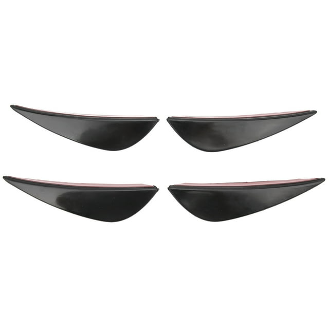 Spoiler avant Pare-Chocs Diffuseur 4pcs avant Pare-Chocs Air Couteau Spoiler Modification Universel Diffuseur PVC Pâte Type Brillant Noir