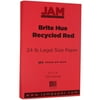 JAM Paper Legal Paper, 8.5x14, 24lb Red, 100/Pack