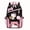 black powder, variant on Kawaii Cat Themed Laptop Backpack, Large Capacity Water-Resistant Travel Backpack with Plush Pom Pom