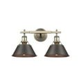 thumbnail image 3 of 2 Light Vanity Light in Vintage Style 10 inches High By 18.25 inches Wide-Chrome Finish-Matte Black Shade Color Bailey Street Home 170-Bel-4159293, 3 of 10