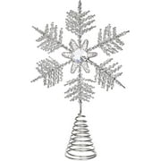 BirdRock Home Snowflake Christmas Tree Topper - Silver Stainless-Steel