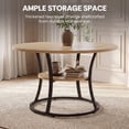 thumbnail image 5 of Hawsaiy 47.2" Round Dining Table Set for 4, Modern Kitchen Table with 4 Upholstered PU Leather Dining Chairs, Dining Room Table with Storage Shelf, Small Space Furniture, 5 of 9
