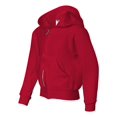 thumbnail image 2 of Jerzees Full Zip Hooded Sweatshirt (993B) True Red, L, 2 of 2