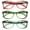 Red Green Blue, variant on 3 Pairs Women Comfortable Lightweight Reading Glasses - Clear Lens Readers - Mosaic Art Translucent Temple 7016 +1.00