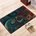 thumbnail image 3 of XMXY Green Mysterious Spiral Fractal Area Rugs Doormat Outdoor Entrance, Facecloth Non-slip Floor Mat Rug for Living Room Kitchen Sink Area Indoor,36"x24", 3 of 9