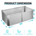 thumbnail image 2 of Land Guard 3PS Galvanized Metal Raised Garden Bed 6x3x2 ft, 2FT Deep Root Elevated Planter Box Steel Large Vegetable Flower Bed Kit(Silver), 2 of 7