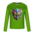 thumbnail image 4 of Blusas y camisas de manga larga con cuello redondo para hombre Blusa de manga larga con cuello redondo y estampado de carnaval para hombre Blusa de poliéster para hombre, 4 of 4