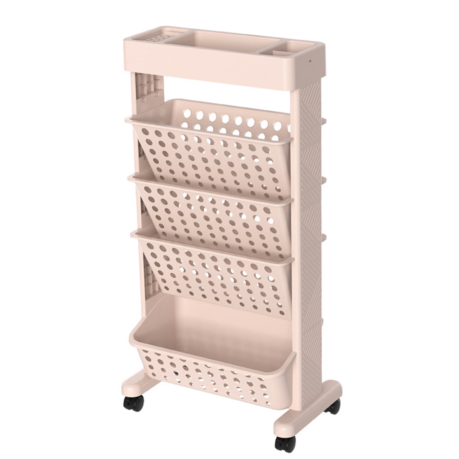 YIMWNYI Multifunctional Desk Bookshelf, Large Capacity Portable Storage Rack, Removable Multi-Layer Folding Desk Organizer for Home Use