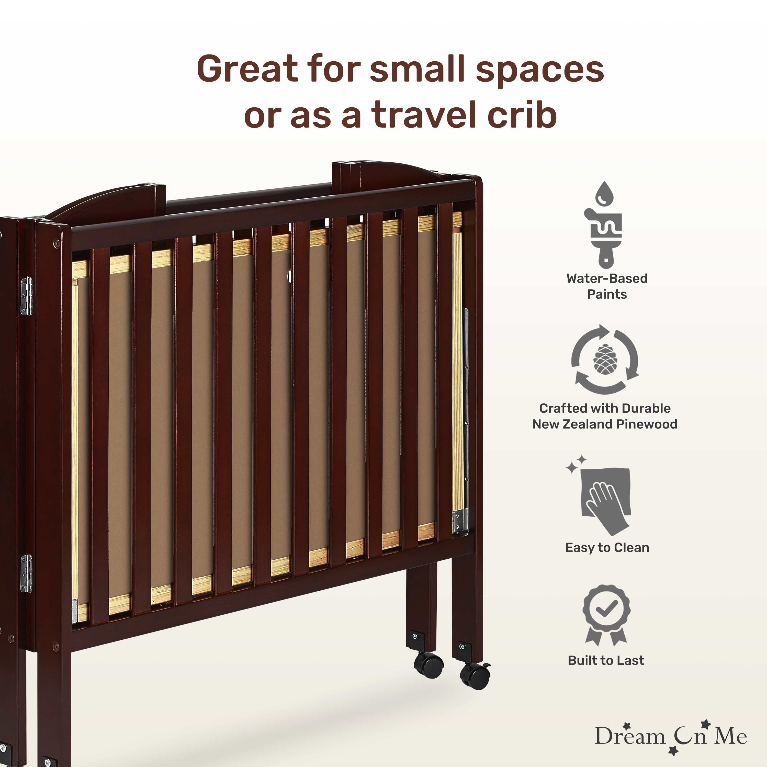 Dream On Me 3-in-1 Portable Crib Espresso