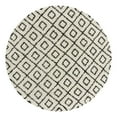 thumbnail image 3 of Unique Loom Trellis Shag Collection Area Rug - Ruth (10' Round White and Black/Ivory), 3 of 11