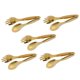 thumbnail image 1 of 5X Pinzas de Comida de Acero Inoxidable Utensilios de Cocina Dorados Herramientas de Cocina para Buffet Clips de Barbacoa Pinzas de Carne, 1 of 5