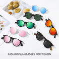 thumbnail image 6 of Round Polarized Sunglasses for Women Men Retro UV400 Protection Sun Glasses(Tortoise/Gray), 6 of 6