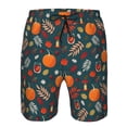 thumbnail image 3 of Disketp Men's Swim Trunks Hawaiian Breathable Surf Beach Swimsuits Mesh Lining Beach Shorts with Pockets-Autumn with Pumpkins, 3 of 7