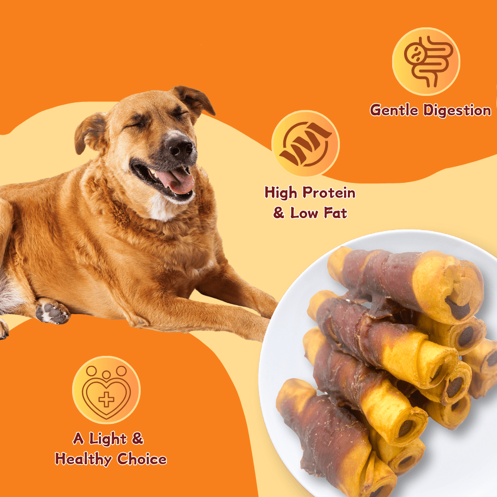 Tender Touch Beef-Filled Duck Rawhide Sticks, Dental Dog Treats, 15.87 oz