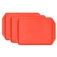 thumbnail image 3 of Large 3PCS Colorful Food Tray Rectangle Thickened Binaural Plastic Tray Heat Resistance Stackable Cafeteria Trays for Hotel, 3 of 8