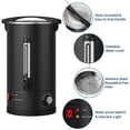 thumbnail image 4 of EuKer 3.8 Gal Coffee Warmer Dispenser, 100 Cups Coffee Urn with Viewable Water Level for Buffet, Catering, Wedding, Party, Black, 4 of 9