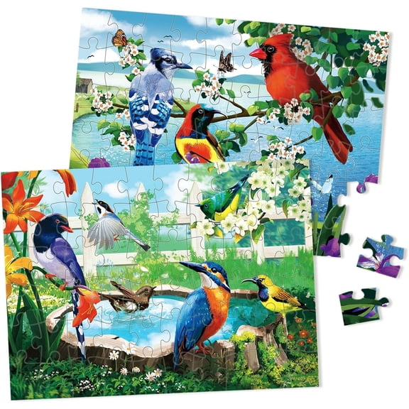 Sunhigh Dementia Puzzles for Elderly, Pack of 2-60 Piece Jigsaw Puzzle, Alzheimer’s Products and Activities for Seniors (Peaceful Birds)