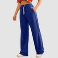 thumbnail image 6 of Ierhent Womens Business Casual Pants Women's Cropped Scuba Lounge Pants(Blue,L), 6 of 7