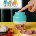 thumbnail image 1 of Cortadora inalámbrica de ajo y procesador de alimentos de 250 ml - Machacador y picada eléctrico portátil con carga USB, carga rápida de 1 hora, cuchilla en forma de S, 1 of 2