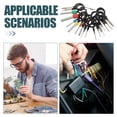 thumbnail image 4 of KAKOWELY 18PCS Automotive Terminal Pin Removal Tool Set Pin Extractor Tool Mechanics Tool Wire Harness Depinning Tool for Car Electrical Connector2.2"X0.79"X0.35", 4 of 5