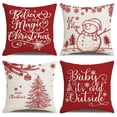 thumbnail image 2 of Ounissouiy 4 piezas funda de almohada de Navidad fiesta boda oficina sala de estar decoración funda de almohada funda de cojín para niños Kits de decoración para fiestas, 2 of 6