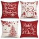 thumbnail image 1 of Yuarrent Paquete de 4 fundas de almohada navideñas Festival Fiesta Boda Año Nuevo Hotel Oficina Cama Coche Dormitorio Funda de cojín para Kits de decoración para fiestas, 1 of 6