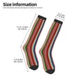 thumbnail image 5 of Haiem Mexican Serape Blanket Stripes Socks, Funny Novelty Crazy Design Cotton Socks Sports Socks Knee High Socks For Men, Women,1Pairs - Gift For Working Friends, 5 of 9