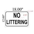 thumbnail image 2 of NO LITTERING SIGN ( ALUMINIUM 12 x 18 -Rust Free ), 2 of 2