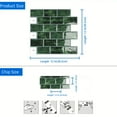 thumbnail image 2 of DEWOO Peel and Stick Backsplash - 10 Sheets of 12"×12" - 3D Adhesive Peel and Stick Tile Backsplash for Kitchen, Bathroom, Wall Tile, Green, 2 of 12