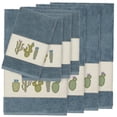 thumbnail image 2 of Authentic Hotel and Spa  Turkish Cotton Cactus Embroidered Teal Blue 8-piece Towel Set, 2 of 5