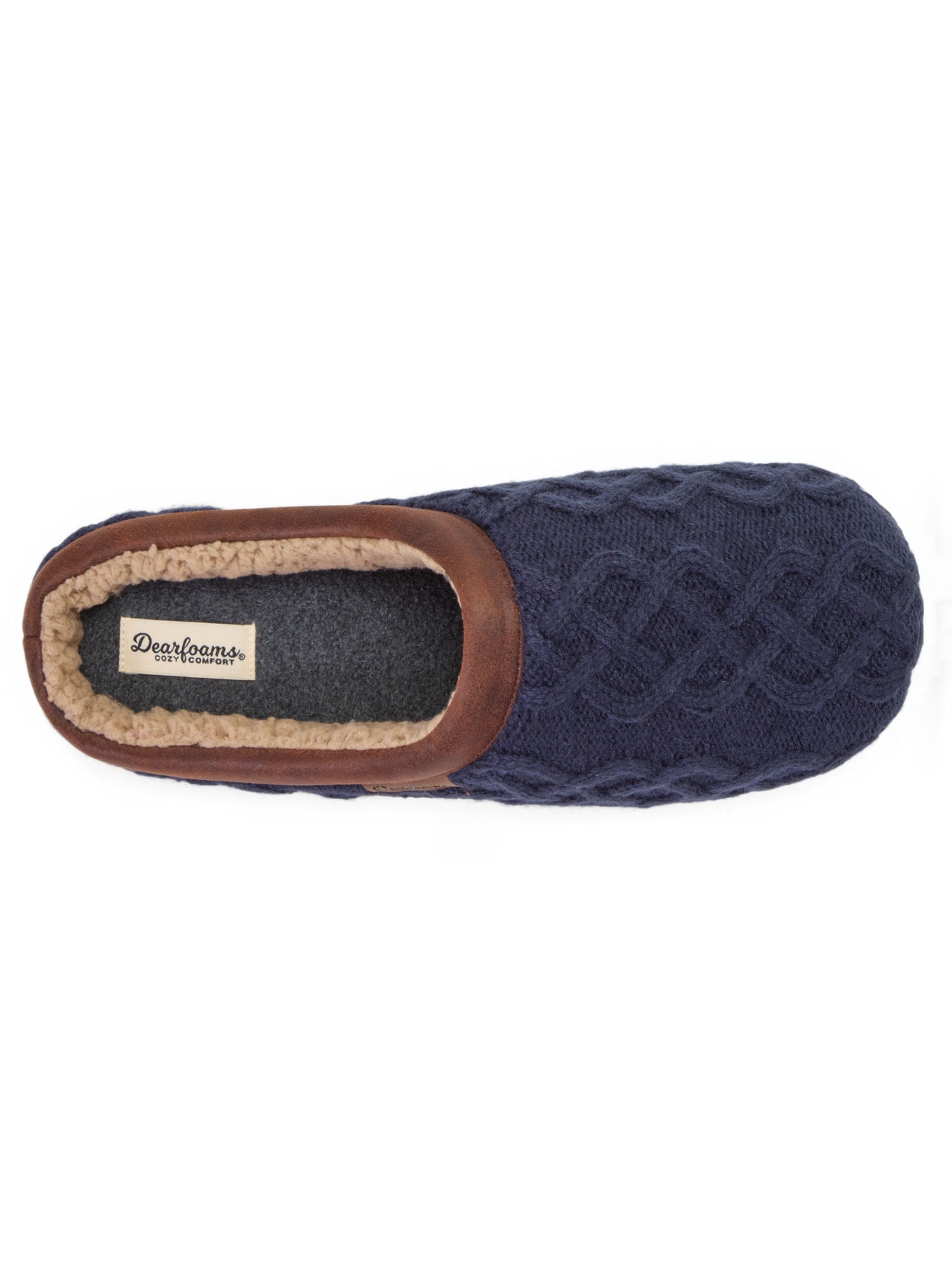 Dearfoams Cozy Comfort Men's Fisherman Knit Clog Slippers