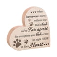thumbnail image 1 of Placa conmemorativa en forma de corazón para mascotas de madera Patrón de huellas Pérdida de simpatía de mascotas Regalo Duelo Regalos conmemorativos Yuyangstore placa conmemorativa, 1 of 8