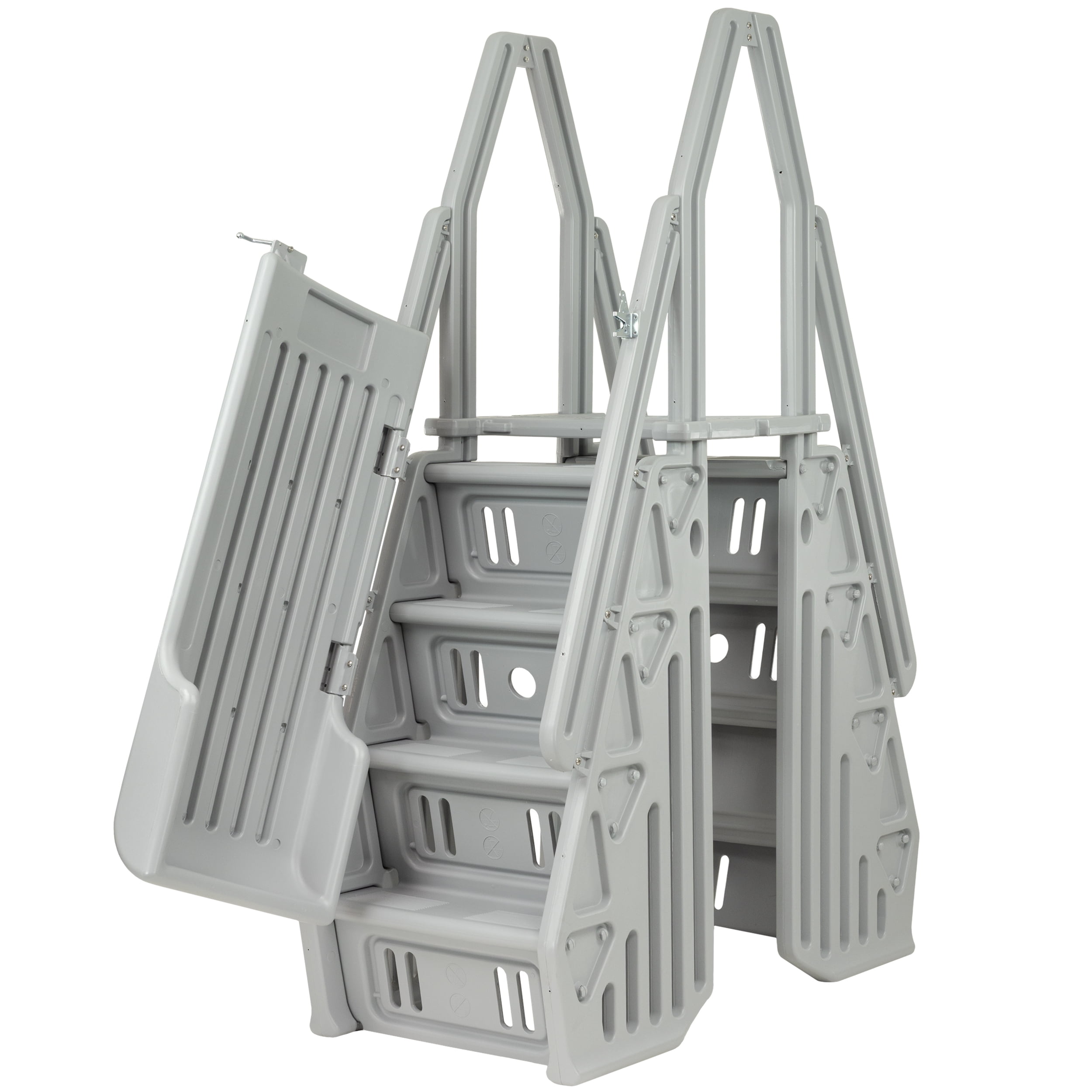 VinylWorks 24" Wide Deluxe Step Entry with Gate, Gray
