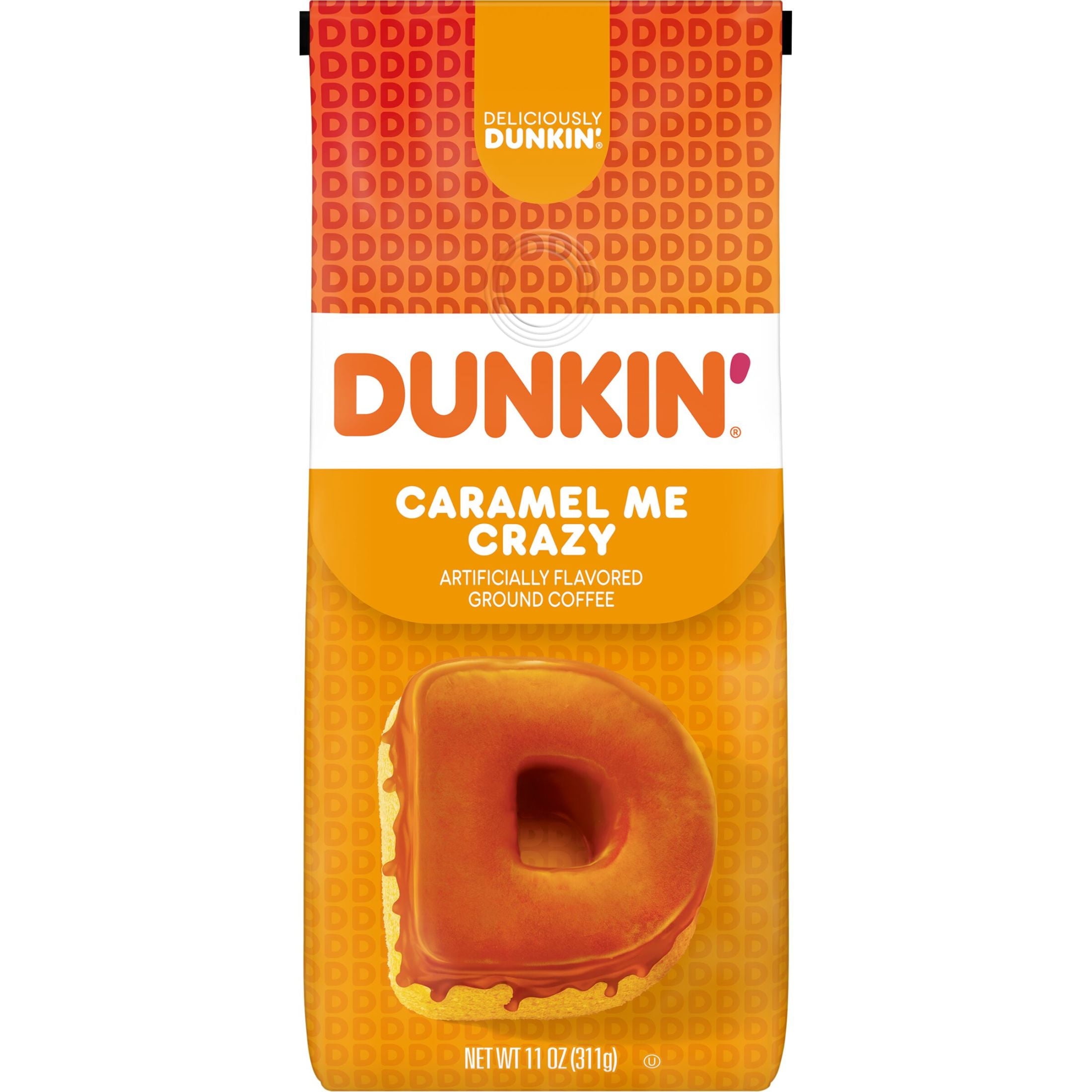 (6 pack) Dunkin’ Caramel Me Crazy Ground Coffee, 11 oz