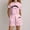 Pink, variant on RTKFRFLM Girls 2-Piece Activewear Summer Short Sleeve Letter Print Top and Matching Relaxed Fit Shorts Trendy Casual Outfits for Big Girls and Teenagers Ages 4-14 Years Old