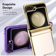 thumbnail image 3 of for Samsung Galaxy Z Flip 5 Case Plating Frame Electroplate Clear Luxury Elegant Case Camera Protector Soft TPU Shockproof Protective 3 PCS Anti-Skid Galaxy Z Flip 5 Case -Gold, 3 of 6