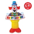 thumbnail image 2 of Beistle inflable con forma de payaso, 1,8 m, con LED de feliz cumpleaños, 2 of 7