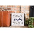 thumbnail image 3 of You Are Simply Amazing Marbled White 12 x 12 Wood Wall Sign Plaque, 3 of 4