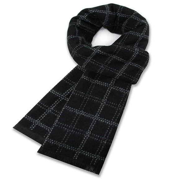 Woolen Scarf for Men Women Cold Weather Thermal Warm Shawls Unisex Couples Classic Plaid Printed Fall Winter Scarves