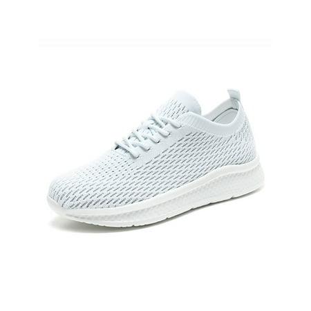 

Crocowalk Women Shoes Lace Up Athletic Shoe Workout Sneakers Ladies Casual Sneaker Running Lightweight Mesh Trainers White 5.5