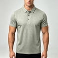 thumbnail image 2 of Golf Shirts For Men Short Sleeve Lapel Button Polos-Collared Texture Tops Casual Moisture Wicking Polos Shirt (3XL, Green), 2 of 9