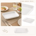 thumbnail image 6 of Plastic Serving Tray, White Serving Tray, Plastic Trays for Serving, Dishwasher Safe Microwavable Melamine Tray, 1Pc 12X9X1.5 Inch Deep Rectangular Multi-Use Tray Works for Snack, 6 of 9