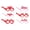 B, variant on Dserhfy 6 Pcs Cute Valentine's Day Glasses Red Pink Love Heart Paper Glasses Dress Up Photo Booth Props for Birthday Valentine's Day Party Supplies